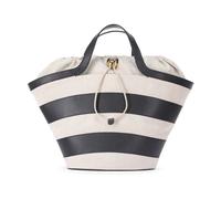Striped Shopper Bag with Leather Handles- female- Furla- Handbags- Beige- ONE SIZE- Bags ONE SIZE