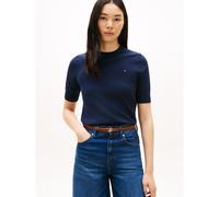 Striped Short Sleeve Crew Neck Jumper Navy
