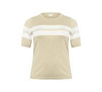 Striped short sleeve jumper women KAFFE Curve Lizzy Beige M