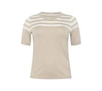 Striped short sleeve jumper women KAFFE Curve Lizzy Beige M
