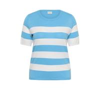 Striped short sleeve jumper women KAFFE Curve Lizzy Bleu M