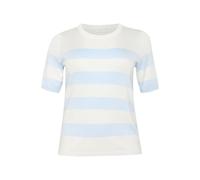 Striped short sleeve jumper women KAFFE Curve Lizzy Bleu S