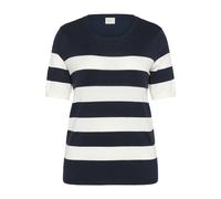 Striped short sleeve jumper women KAFFE Curve Lizzy Bleu XL
