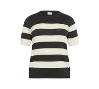 Striped short sleeve jumper women KAFFE Curve Lizzy Gris L