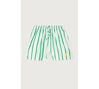 Striped Shorts with Elasticated Waistband Green Striped