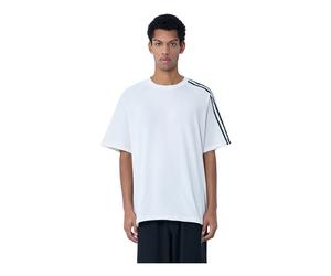 Striped Shoulder Cotton T-Shirt- male- Y-3- T-Shirts- White- S- Tops S