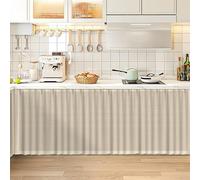 Striped Sink Skirt for Bathroom & Kitchen 40cm x 70cm Cabinet Drape UnderSink Privacy Cover Classroom & Home Décor Stylish Cabinet Protection