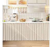 Striped Sink Skirt for Bathroom & Kitchen90cm x 100cm Cabinet Drape Under Sink Privacy Cover Stylish Classroom & Home Decor Durable & Easy to Clean