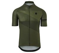 Striped Sport Jersey Man Army Green - Short Sleeves