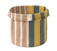Striped Storage Basket Yellow 35x35