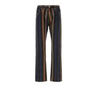 Striped Straight Jeans - male - Versace - Straight Fit Jeans - Multicolor - W33 - Jeans W33