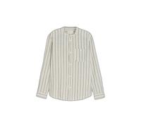 Striped Structured Long Sleeve Shirt Tom Tailor Denim Blanc L