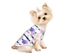 Striped succulents Print Lightweight Dog Vest, Cat Sleeveless Shirt, Breathable Mesh Design for Summer Walking and Play