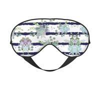 Striped Succulents Printing All-Occasion Comfort Cover, Blocks Light Eye Mask, Ideal for Camping,Shifts,Blocks Light Well