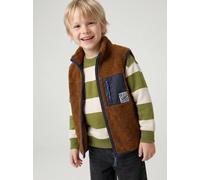 Striped sweatshirt with crew neck for boys pistachio