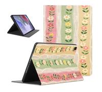 Striped Tablet Case for iPad Mini 3/2/1 7.9" | Stripe Striped Green Flower Floral Collage Pattern Cases Flip PU Leather Stand Funda Adjustable Protective Cover for Boy Girl