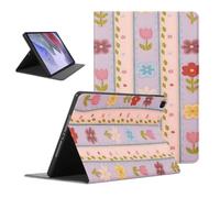 Striped Tablet Case for iPad mini 4 2015 7.9" | Stripe Striped Collage Flower Floral Leaf Design Cases Flip PU Leather Stand Funda Adjustable Protective Cover for Boy Girl