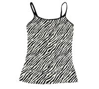 Striped Tank Top Y2k 2000s Leopard Emo Grunge Mcbling Spaghetti Strap Tops Teen Girls Women Cheetah Cami, White, S