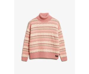 Striped textured sweater for women Superdry Beige S