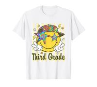 Striped Third Grade Boy Back to School Smile Face 3rd Grade T-Shirt