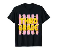 Striped Third Grade Teacher Student First Day of 3rd Grade T-Shirt