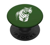 STRIPED TIGER COOL CUTOUT SILHOUETTE ART PopSockets Adhesive PopGrip