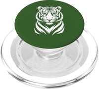 STRIPED TIGER COOL CUTOUT SILHOUETTE Blue Eyes PopSockets PopGrip for MagSafe