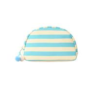 Striped Toiletry Bag Room Interior Ideal for Cosmetics Accessories and Personalize Items Large Capacity Cosmetic Bag