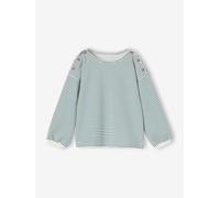 Striped Top, Boat-Neck, for Girls striped green