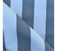 Striped Tough UV Resistant Water Resistant Heavy Duty Outdoor Canvas Gazebo Awning Deckchair Cushion Fabric Material | 60" - 150 cm Wide (per Half Metre, Silver)