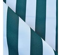 Striped Tough UV Resistant Water Resistant Heavy Duty Outdoor Canvas Gazebo Awning Deckchair Cushion Fabric Material | 60" - 150 cm Wide (per Metre, Bottle Green)