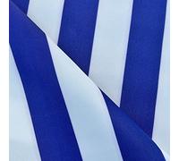 Striped Tough UV Resistant Water Resistant Heavy Duty Outdoor Canvas Gazebo Awning Deckchair Cushion Fabric Material | 60" - 150 cm Wide (per Half Metre, Royal Blue)
