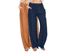Striped Trousers Trousers for Ladies UK White Pants Ladies Black Pants Womens for Womens Palazzo Loungepants Wide Leg Petite