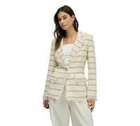Striped Tweed Blazer for Women Salsa Jeans Beige L