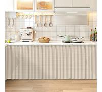 Striped Under Sink Cabinet Skirt90x130cm Bathroom & Kitchen Privacy Drape Perfect for Classroom & Home Use Stylish Sink Cover for Organized Space