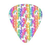 Striped Unicorns Print 12pcs Guitar Cubes for Guitar and Ukulele, Unique Guitar Gift