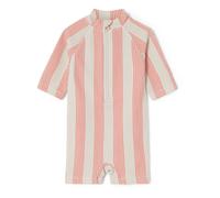 Striped UV protection suit Pink 2/6 mois