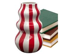 Striped Vase,Table Vase | Striped Ceramic Flower Container Craft for Apartment Bathroom Kitchen Indoor Room Table Centerpieces Decor