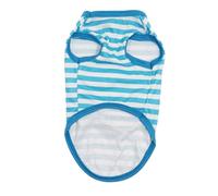 Striped Vests Heart-shaped Pet T-shirts Puppy Clothes Dog Shirts Exquisite Workmanship Coat Top Cat Costumes Outfit Light Blue S
