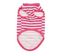 Striped Vests Pet T-shirts Sweat Absorption Cute Puppy Clothes Impervious Seam Exquisite Workmanship Costumes Outfit Rose Red XL