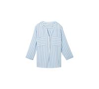Striped Viscose Tunic Blouse for Women Tom Tailor Bleu 46