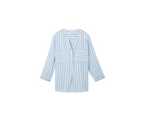 Striped Viscose Tunic Blouse for Women Tom Tailor Bleu 46
