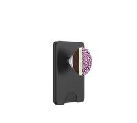 Striped Zebra Pink Brown Green Animal Pattern PopSockets PopWallet for MagSafe