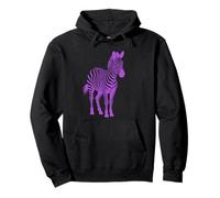STRIPED ZEBRA PURPLE COOL CUTOUT SILHOUETTE Pullover Hoodie
