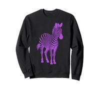 STRIPED ZEBRA PURPLE COOL CUTOUT SILHOUETTE Sweatshirt