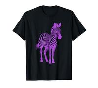 Striped Zebra Purple Cool Cutout Silhouette T-Shirt
