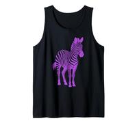 Striped Zebra Purple Cool Cutout Silhouette Tank Top
