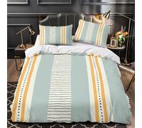 StripedWallpaper Comforter Cover 3D Design Printed All Season 3 Piece Bedding Set Zipper ModernScandinavianStyle Quilt Cover Ultra Soft Washable for Kids Teens Adults Women Youth Single（140x200cm）