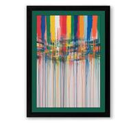 Stripes and Dissolution Abstract Framed Wall Art Print A1 (84.1×59.4cm) Black, Wall Decor for Living Room, Bedroom, Office & Home, Ready to Hang, Art Gift