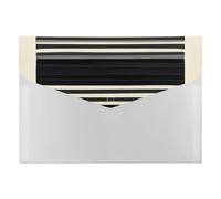 Stripes Black White File Folder 6-Pocket, Waterproof Accordion File Organizer with Snap Closure, Expanding Document Holder for Office, Home